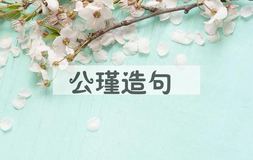 用公瑾造句