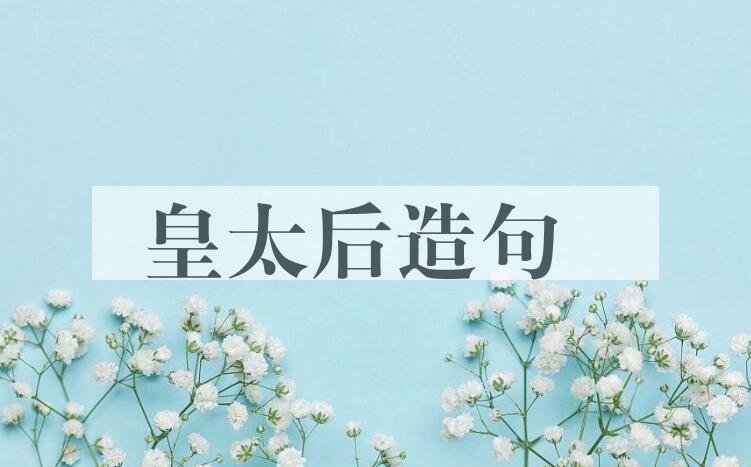 用皇太后造句