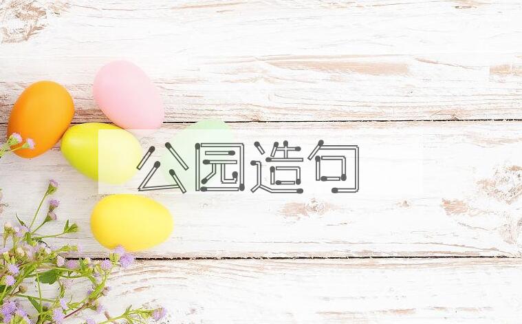 用公园造句