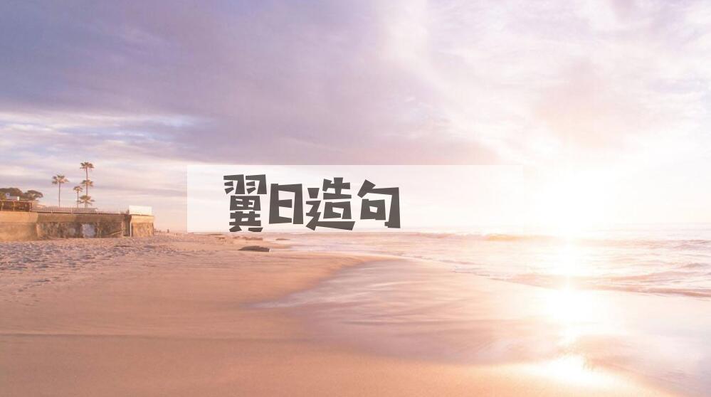用翼日造句
