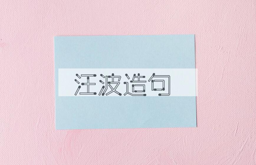 用汪波造句