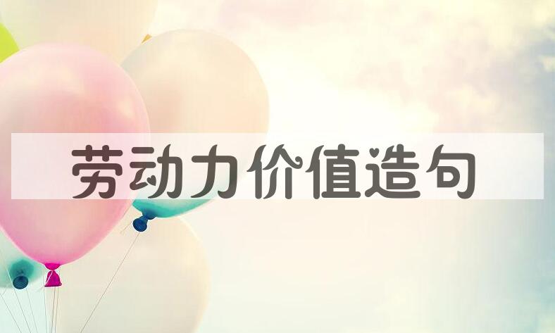 用劳动力价值造句