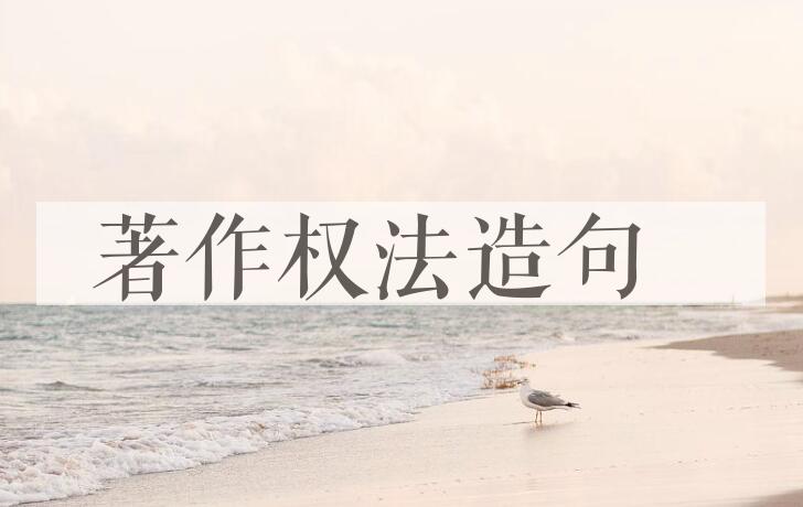 用著作权法造句