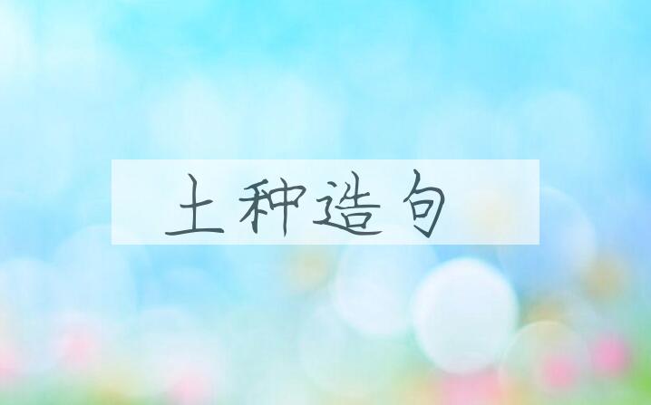 用土种造句