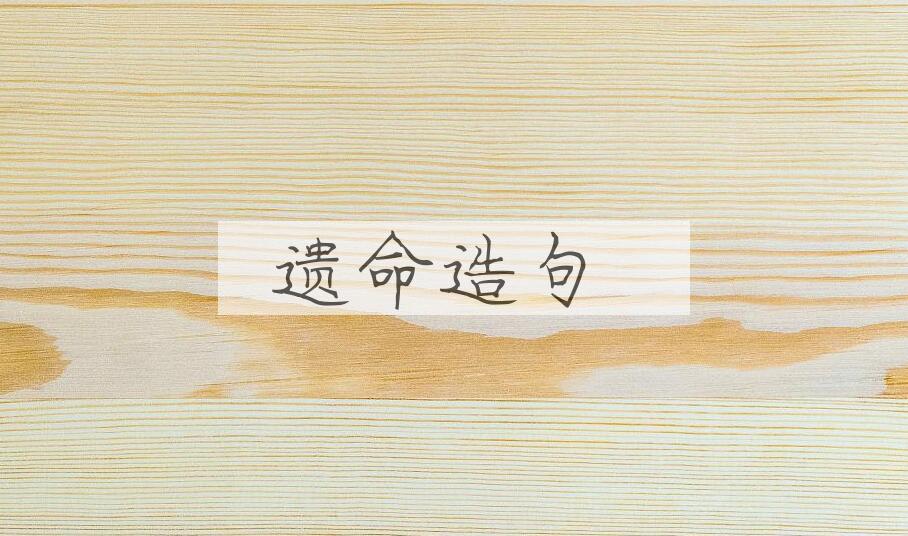用遗命造句