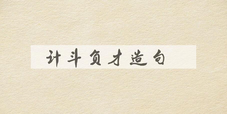 用计斗负才造句