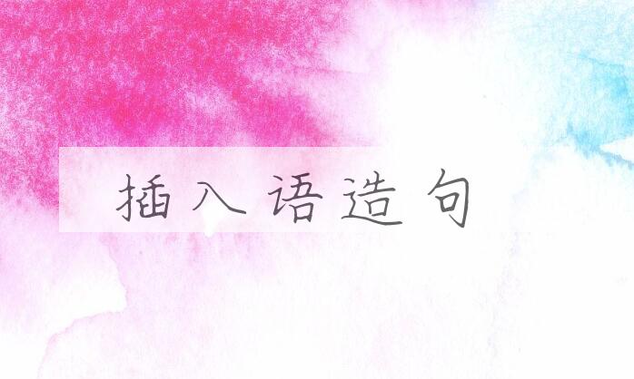 用插入语造句