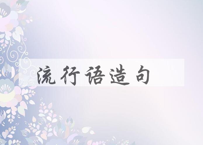 用流行语造句