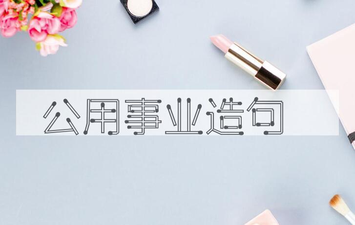 用公用事业造句