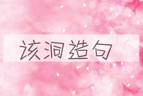 用该洞造句