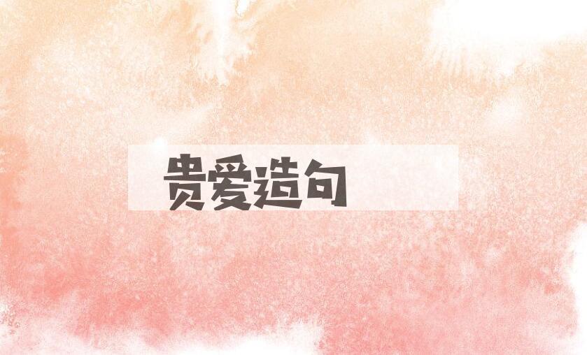 用贵爱造句