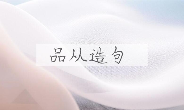 用品从造句