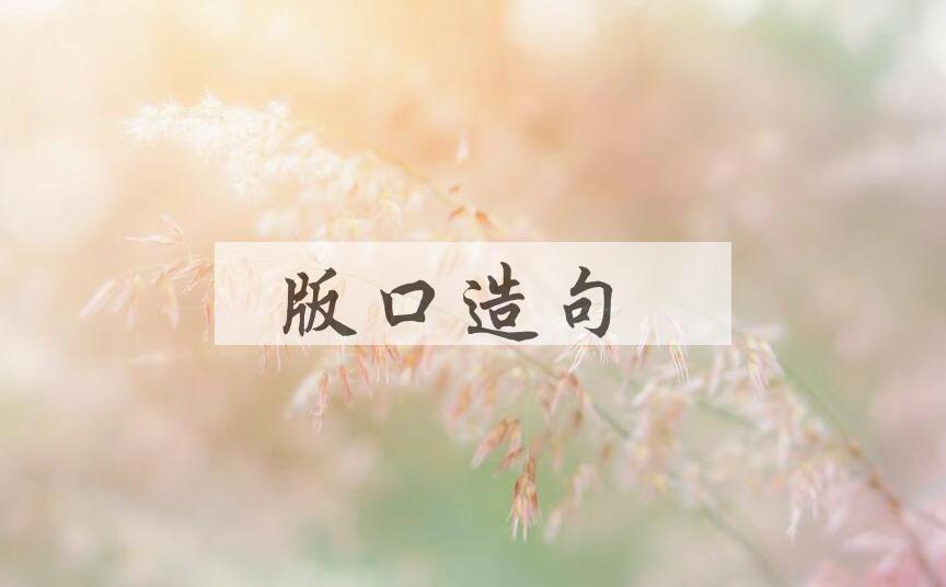 用版口造句