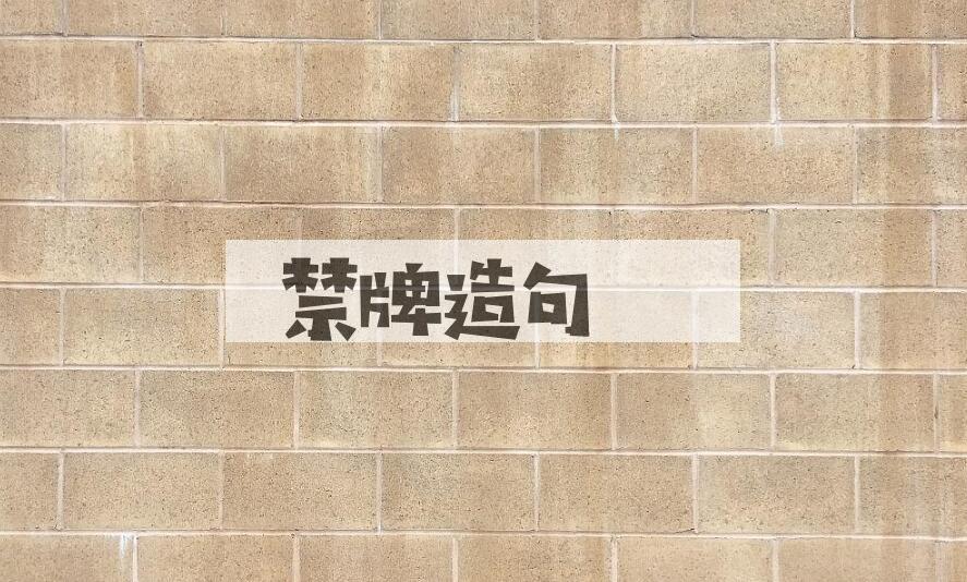 用禁牌造句