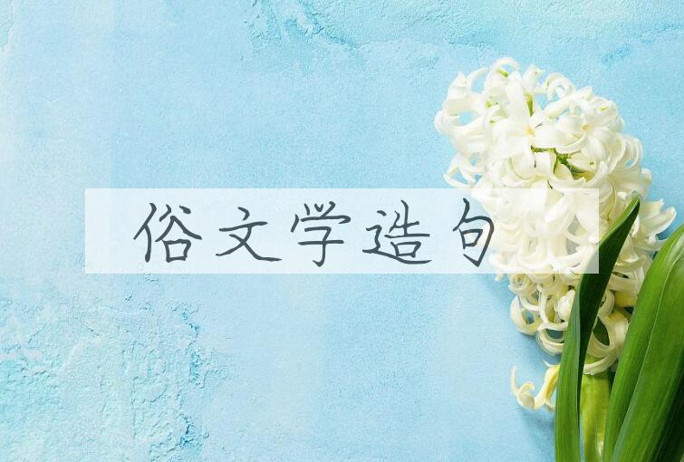 用俗文学造句
