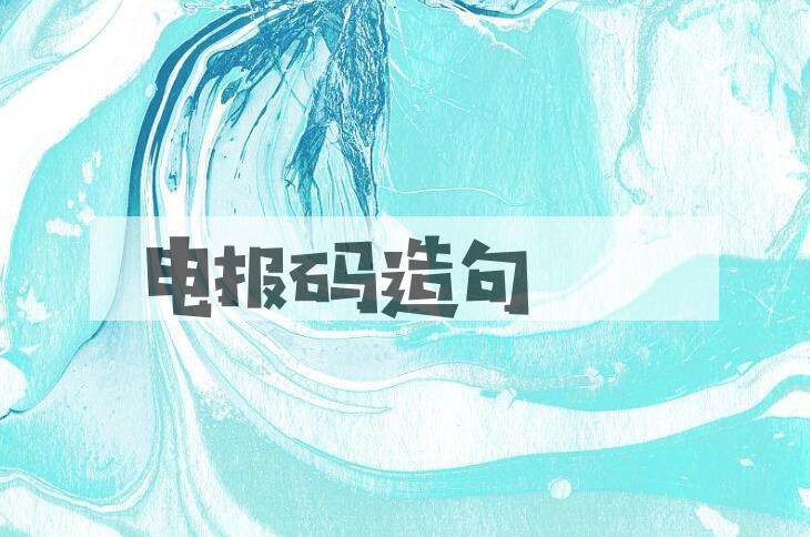 用电报码造句