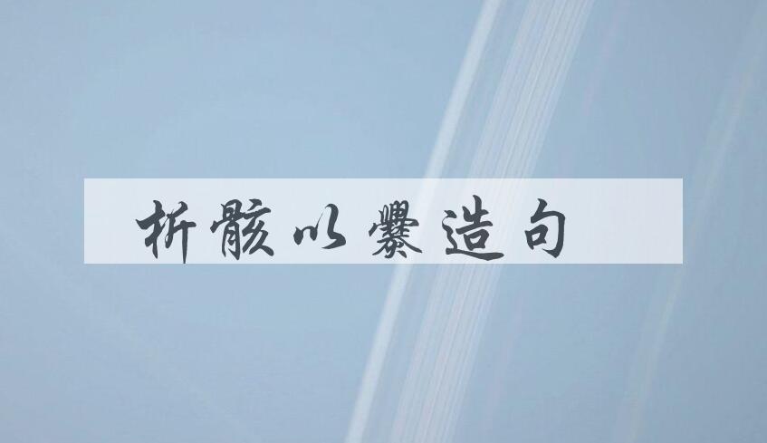 用析骸以爨造句