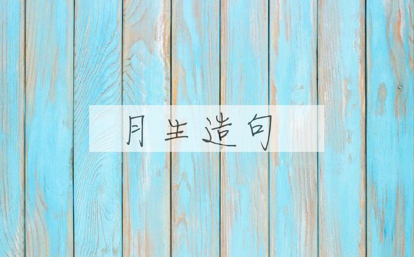 用月生造句