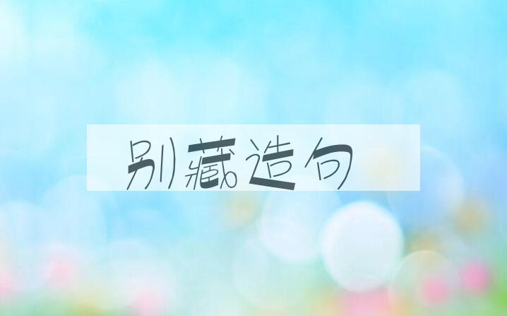 用别藏造句