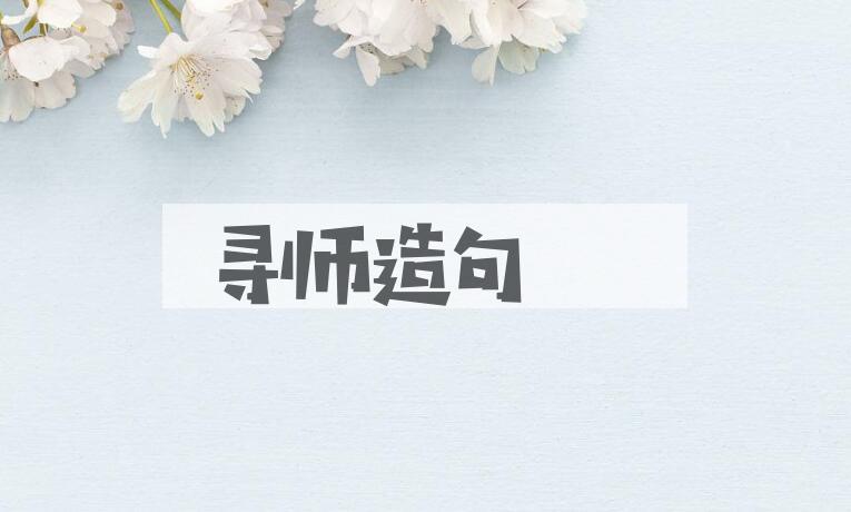 用寻师造句