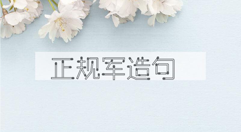 用正规军造句
