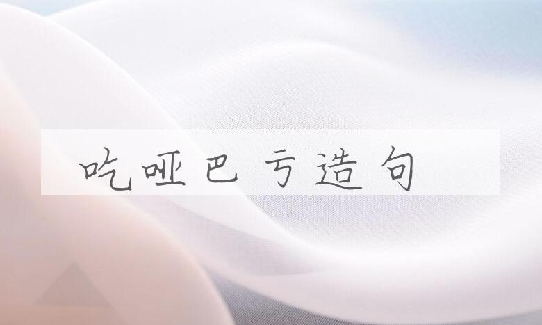 用吃哑巴亏造句