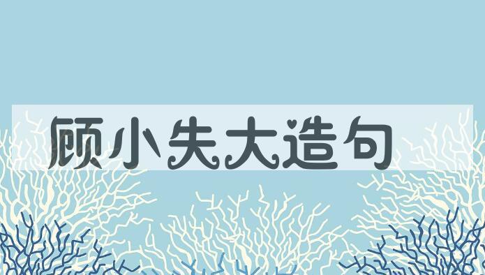 用顾小失大造句