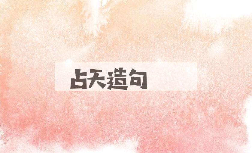 用占天造句