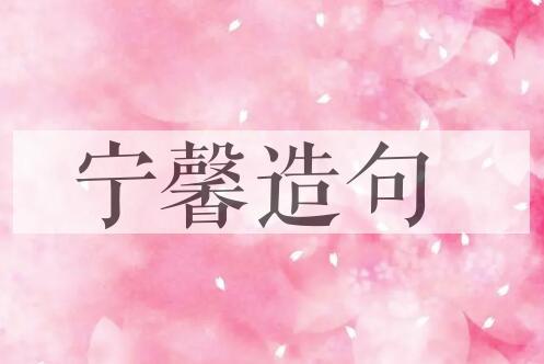 用宁馨造句
