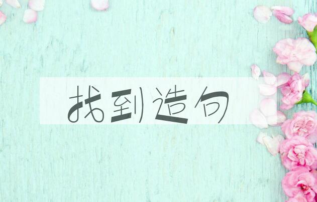 用找到造句