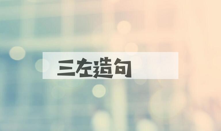 用三左造句