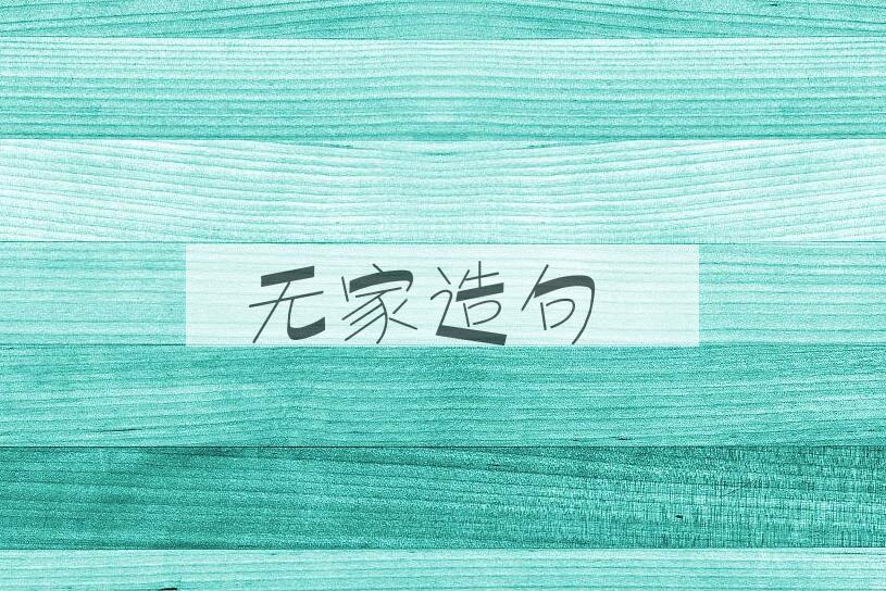 用无家造句