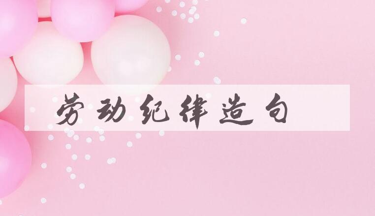 用劳动纪律造句