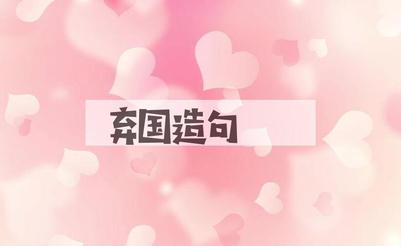 用弃国造句