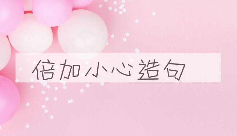 用倍加小心造句