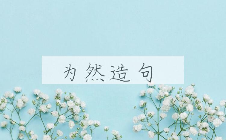 用为然造句
