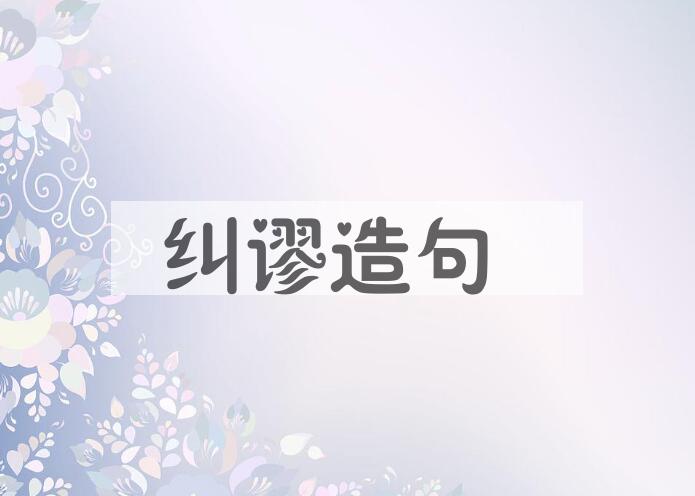 用纠谬造句