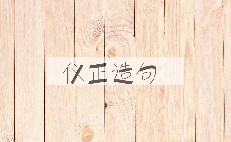 用仪正造句