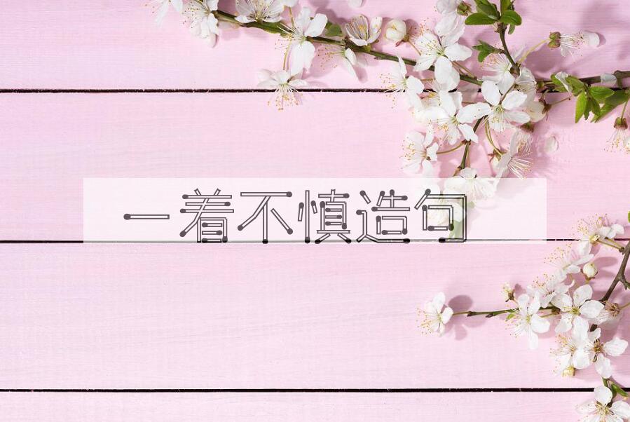 用一着不慎造句