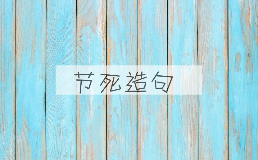 用节死造句