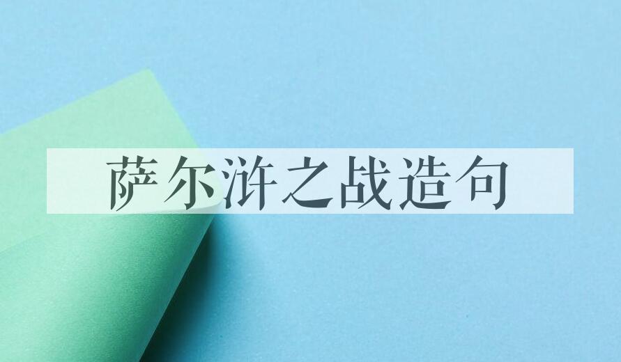 用萨尔浒之战造句