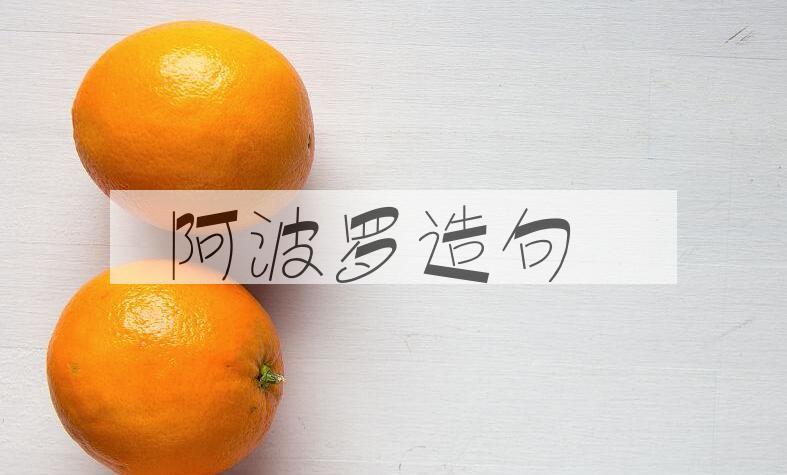 用阿波罗造句
