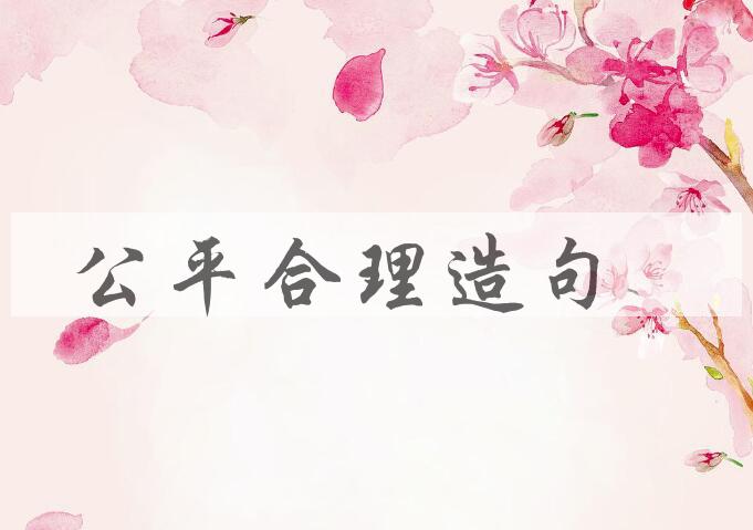 用公平合理造句