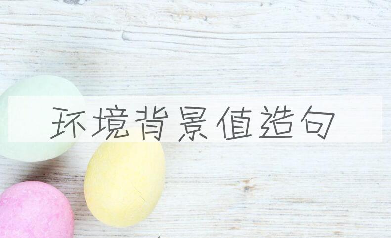 用环境背景值造句