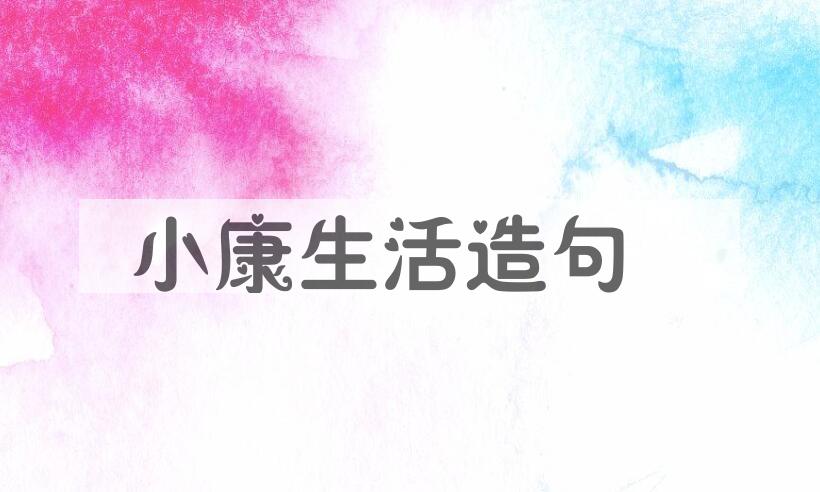 用小康生活造句