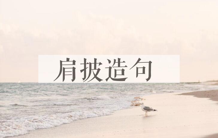 用肩披造句