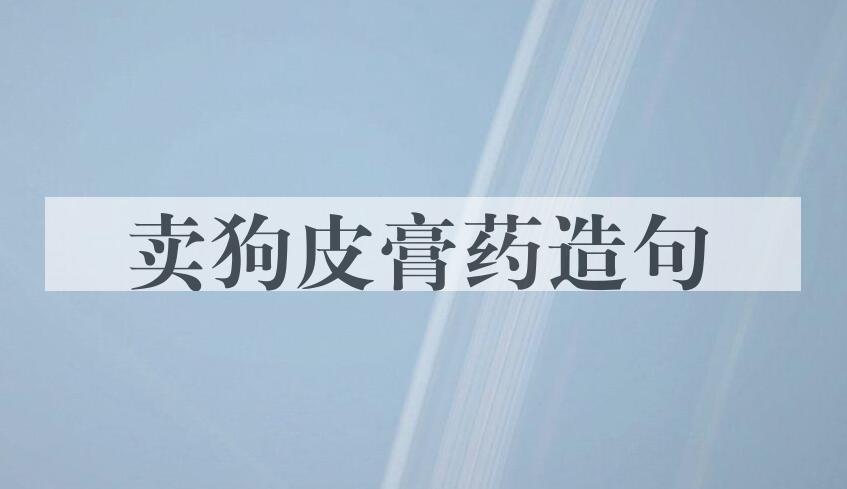 用卖狗皮膏药造句