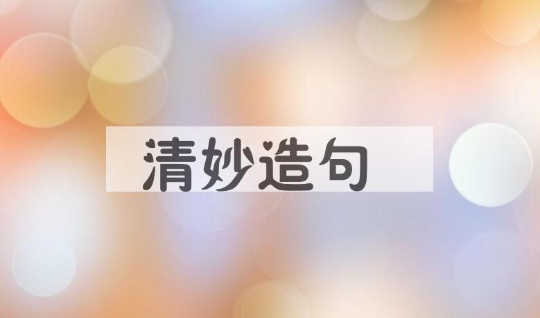 用清妙造句
