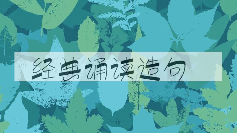 用经典诵读造句