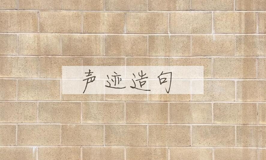 用声迹造句